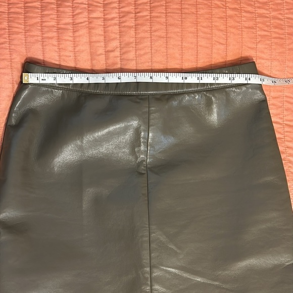 AS by DF Recycled Leather pencil skirt Desert Olive, size Medium - Picture 12 of 15